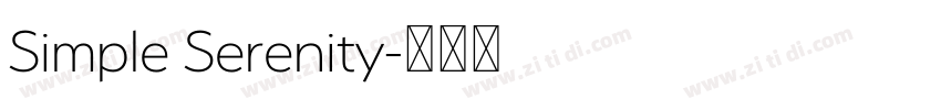 Simple Serenity字体转换